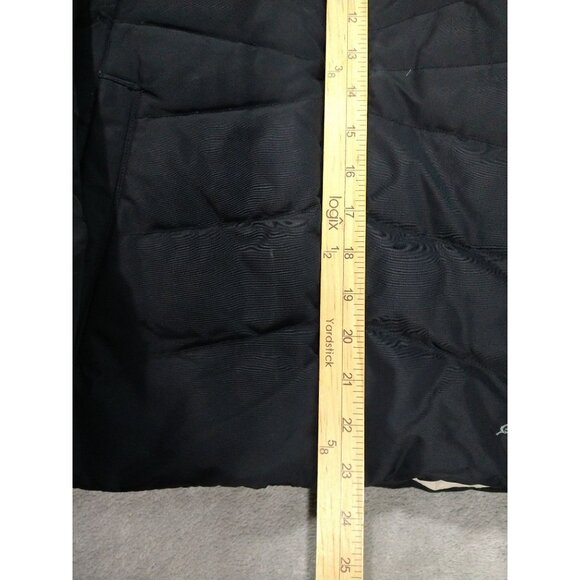 Eddie Bauer Puffer Jacket Womens Small Black Down Filled Sherpa Lined Full Zip - Picture 4 of 10